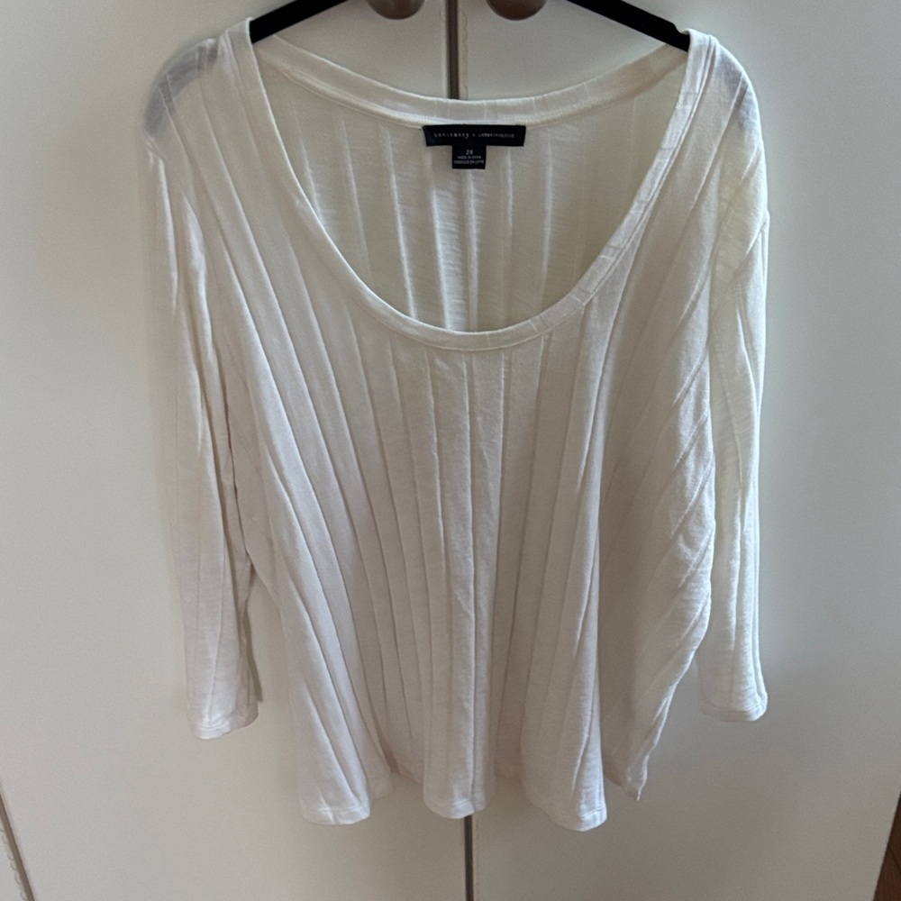 Elegant Cream Long Sleeve Top/ light sweater